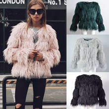 LANSHIFEI T0738 S-3XL Mink Coats Women Winter Top Fashion Pink FAUX Fur Coat Elegant Thick Warm Outerwear Fake Fur Jacket Mujer 2024 - buy cheap