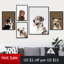 Bulldog Shar Pei Great Dane Shepherd Dog Nordic Prints Art Canvas Painting Wall Decor Pictures For Posters Aesthetic Room Decor 2024 - buy cheap