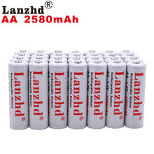 40pcs AA rechargeable battery AA 1.2V primary aa battery Pro AA 2580mAh 1.2 V NI-MH For flashlight toy preheated battery AA 2024 - buy cheap