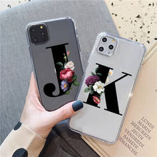 The Letter Alphabet Flowers TPU Silicone Phone Case for iPhone XR XS 12pro MAX 11pro MAX 5S 6 6s 7s 8 plus SE2020 12mini Cover 2024 - buy cheap