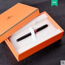 New Jinhao Black Metal Fountain Pen Black 0.5 Nib Red Ring Matte Barrel Office Business Gift Ink Pen 2024 - buy cheap
