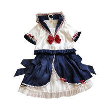 Japanese Sweet School Uniform Cosplay Dress Women Summer Soft Girl Kawaii Sailor Collar Lolita Teens Cute 2 piece Dresses 2020 2024 - buy cheap