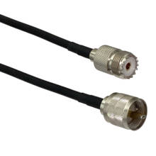 Cable RG58 UHF PL259, enchufe macho a UHF SO239, conector hembra, engarce RF Coaxial, puente Pigtail recto de 6 pulgadas ~ 5M 2024 - compra barato