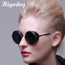 Higodoy Retro Goggle Round Oversized Steampunk Women Sunglasses Vintage Steam Punk Trend Ladies Outdoor Personality Sun Glasses 2024 - buy cheap