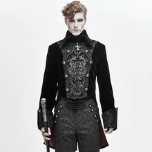 Long Sleeve Coat Outwear Retro Men Jacket Coat Goth Halloween Victorian Men Jacquard Weave Stand Collar 2024 - buy cheap