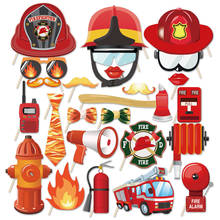 Детские вечерние фотобудки пожарного для вечеринки своими руками, реквизит пожарного, украшения для вечеринок своими руками, Детские вечерние фотобудки на день рождения, рождественские принадлежности 2024 - купить недорого