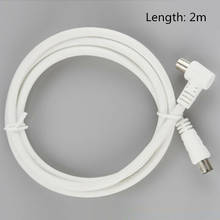 White RF single Coax Cable TV RF cable RCA Coaxial 1pc Antenna Aerial Lead Cable Male to Male Length: 2m 2024 - buy cheap