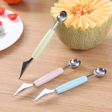 2 in 1 Double Head DIY Ice Cream Dig Ball Scoop Assorted Cold Dishes Fruit Platter Tool Melon fruit Carving knife Gadge 2024 - buy cheap