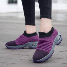 Casual shoes women sneakers 2020 autumn breathable mesh wedges shoes woman slip on platform sneakers women shoes tenis feminino 2024 - buy cheap