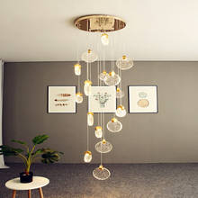 Luminária pendente de cristal com design moderno, lâmpada pingente de vidro com design simples, para decoração de casa, sala de estar, quarto 2024 - compre barato