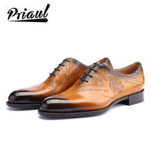 Zapatos de cuero personalizados para hombre, ropa formal hecha a mano, para oficina, boda, fiesta formal, Oxford 2024 - compra barato