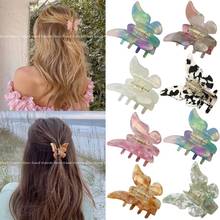 2021 Butterfly Hair Claw Banana Clip Hairpins Sweet Girl Animal Hair Clip Colorful Crab Claw For Women Hair Accessories 2024 - buy cheap