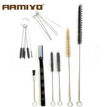 Armiyo-Kit de herramientas de reparación de boquilla de acero inoxidable, juego de agujas y cepillos, accesorios de limpieza, pistola de pulverización, aerógrafo, 17 unids/set por juego 2024 - compra barato