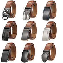 Dark Brown Cowskin Genuine Leather Belt For Men Designer Belts Men High Quality Luxury Brand Adjustable Ratchet Belt Male G185 2024 - buy cheap