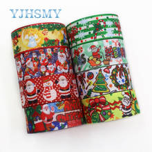 YJHD 0015 25mm 10 yards Christmas printed grosgrain ribbon packaging design, DIY accessories handmade materials 2024 - buy cheap