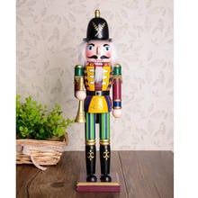 30cm Wooden Nutcracker Soldier Christmas Ornaments Decoration Handcraft Doll Puppet Figurines New Year Decorations 2024 - buy cheap