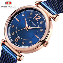 MINI FOCUS Women's Watches Luxury Brand Rose Blue Ladies Watch  Dress Fashion Casual Female Quartz Wristwatch Relogio Feminino 2024 - buy cheap