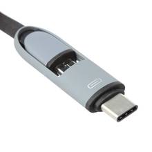 2-In-1  USB 3.1 Type C+Micro USB Charge Data TPE Flat Cable for android Phone 2024 - buy cheap