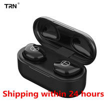 TRN T200 Bluetooth 5,0 настоящая беспроводная Bluetooth гарнитура ipx5 мини Hi-Fi наушники, спортивные наушники-вкладыши O5 X1E X1 O2 E12 MTW100 I8 2024 - купить недорого