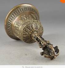 collecting OLD copper Elaborate Old crafts Brass Exquisite Chinese Tibetan Copper Buddhism Exorcism Bell 2024 - buy cheap