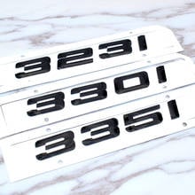 For BMW 3-series F30 F31 F34 E90 E46 Trunk Black number letter Sticker 320i 323i 325i 330i 335i 2024 - buy cheap