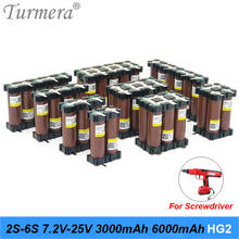 Bateria de chave de fenda para ferramentas hg2 18650 mah, bateria de 3000mah para sola de chaves de fenda, 3 peças, pacote de bateria 6s, turmera personalizada 2024 - compre barato