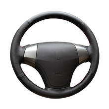 DIY de cuero genuino protector para volante de coche para Hyundai Elantra 2008-2010/proteger volante de dirección 2024 - compra barato