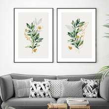 Scandinavian Style Plants Poster Green Leaves Decorative Picture Modern Wall Art Paintings For Living Room Office Home Decor 2024 - buy cheap