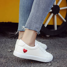 Fashion Women White Shoes Casual Loafers Classics Sneakers Low Top Shoes Woman Soft Bottom Low Heels Ladies Vulcanize Shoes 2024 - buy cheap