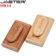 JASTER USB 3.0 Customize LOGO wooden+Box Personal  pendrive 128GB 64GB 32GB 16GB usb Flash Drive Memory stick wedding Gift 2024 - buy cheap