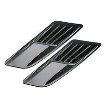 2 peças preto abs carro capô frontal colher extrator de calor inserção ventilação diy decoração guarnição para ford mustang 2015-2017 acessórios peças 2024 - compre barato