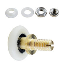 Rolo de polia para sala de banho, 20/23/25/27mm, od, para porta de vidro deslizante, rolo de nylon, roda de cobre, roda de banheiro 2024 - compre barato