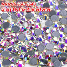 AAAAA стекло дизайн ногтей термостразы кристалл AB камень приклеенные железные частички страз Свадебные украшения Diy аксессуары 2024 - купить недорого