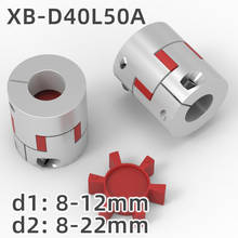 Xb d40l50a acoplador de três mandíbulas, acoplador de alumínio flexível eixo conector do motor cnc acoplamentos flexíveis 8mm-22mm 2024 - compre barato