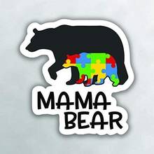 Smart Autism Mama Bear Vinyl Decal Sticker - Car Truck Van SUV Window Wall Cup Laptop - Size 5.5 Inch Decal 2024 - buy cheap