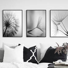 Modern Black White Dandelion Flower Art Canvas Painting Poster Minimalist Wall Art Print Picture Home Decor Living Room YX145 2024 - buy cheap