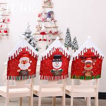 christmas chair covers Santa Claus Hat Christmas Dinner Chair Back Covers Table Party Decor New Year Party Supplies 2024 - buy cheap