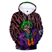 Джокер 3D толстовки свитшоты мужские Брендовые спортивные костюмы унисекс модные пуловеры HAHA Joker свитшоты с капюшоном 2024 - купить недорого
