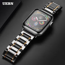 UEBN Luxury Ceramic Strap for Apple Watch series 5 4 3 replace Wriststrap for iWatch 5 Apple watch 44 40 42 38mm Bracelet Bands 2024 - buy cheap