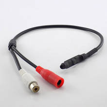 DC 12V Mini Microphone Pickup Sound Monitor Audio Pickup RCA Power Cable for Cctv Camera DVR Video Surveillance K09 2024 - buy cheap