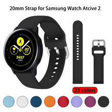 Strap for Samsung Galaxy Watch Active 2 40/44mm Gear sport silicone wrist bracelet watchband 20mm Watch strap Galaxy Watch 42mm 2024 - buy cheap