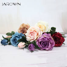 JAROWN Artificial Flowers 2Heads Classic Roses Decorative Silk Flowers Table Arrange For Wedding Home Party Decoration Accessory 2024 - buy cheap