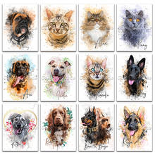 5D Full Square Diamond painting embroidery Cross stitch Dog cat bulldog shepherd doberman 3D DIY Round Drill Drawing mosaic 446 2024 - buy cheap