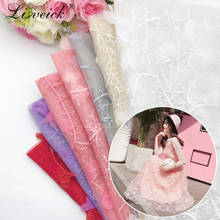 1meter 145cm 3D Embroidery flower branch Lace Fabric colors Nigerian Mesh Net Lace Material for Party evening Dress skirt Making 2024 - buy cheap
