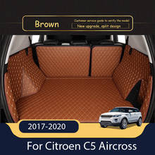 Leather Car Trunk Mat For Citroen C5 Aircross 2017-2020 Cargo Liner Accessories Interior Boot 2024 - buy cheap