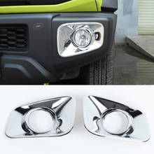 YCCPAUTO Chrome Front Fog Light Trim Frame For Suzuki Jimny 2019 Accessories ABS Car Decoration Cover 2Pcs 2024 - buy cheap