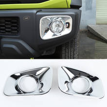 Yccpauto moldura cromada para farol de neblina, acessórios de decoração para carro, 2 peças, cromado, para suzuki jimny 2019 2024 - compre barato