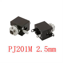 2/5Pcs PJ-201M 2.5mm Audio Female Connector 3 Pin DIP Audio Headphone Jack Socket Mono Channel Connectors PJ201M 2024 - buy cheap