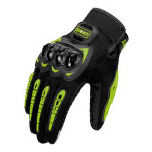 Luvas de motocicleta de verão, homens, com touch screen, verde, motocicleta, equipamento de proteção, motocross, dedos inteiros 2024 - compre barato