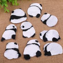 Bonito dos desenhos animados panda remendo adesivos para roupas jaqueta crachá bordado ferro-em remendos animais costura diy applique 2024 - compre barato